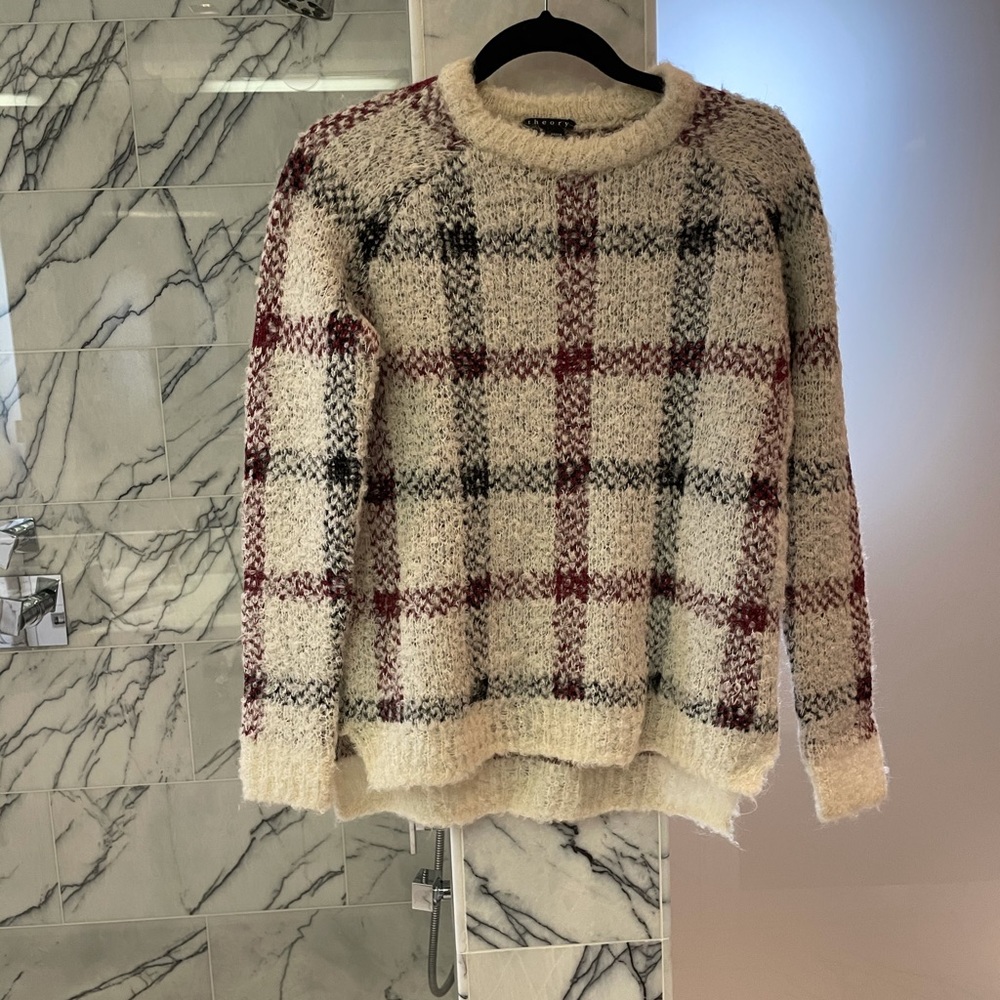 Theory plaid sweater excellent condition barely worn